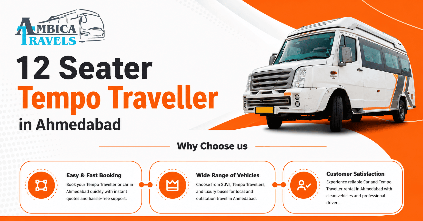 12 seater Tempo Traveller in Ahmedabad