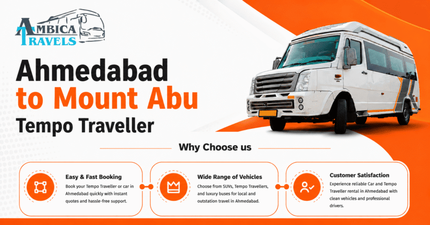 Ahmedabad to Mount Abu Tempo Traveller
